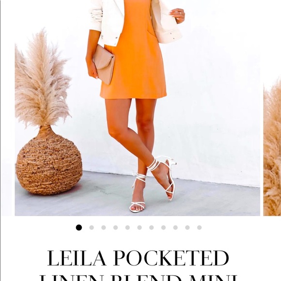 NEW Layering Dress, Pocketed, Linen-Blend ,👗 S - Picture 5 of 9